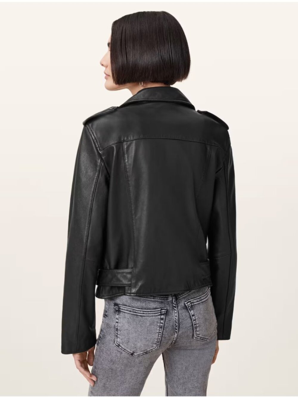 AllSaints Balfern Leather Jacket (Black) - Picture 5 of 8